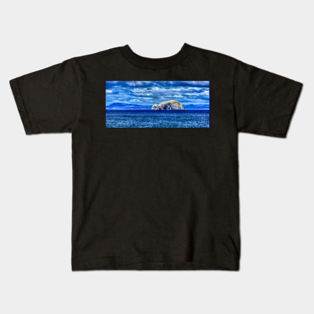 Bass Rock Seascape Kids T-Shirt by axp7884